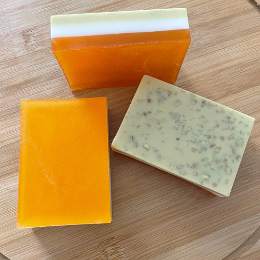 Almond + Honey Soap Double Layer